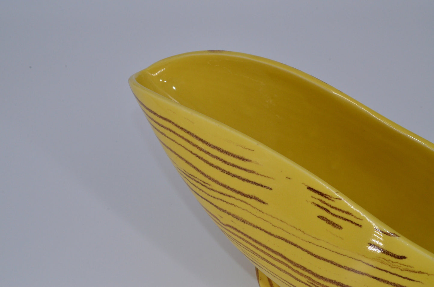 Vintage McCoy Pottery - Planter - Harmony Line - Golden Yellow with Brown Lines - Fall Centerpiece
