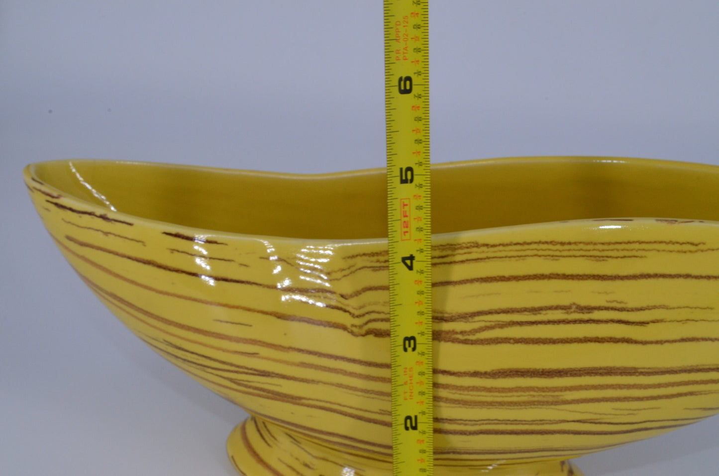 Vintage McCoy Pottery - Planter - Harmony Line - Golden Yellow with Brown Lines - Fall Centerpiece