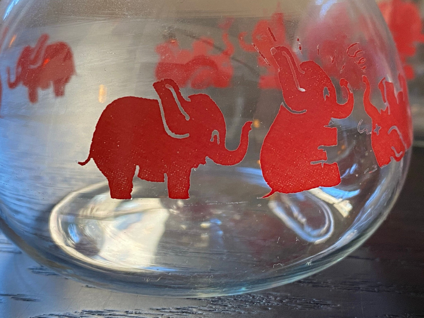 Pink Elephant Carafe's - Cory Glass - Mid-Century Kitchen - Serving Set - Hottle Pot - Drinkware