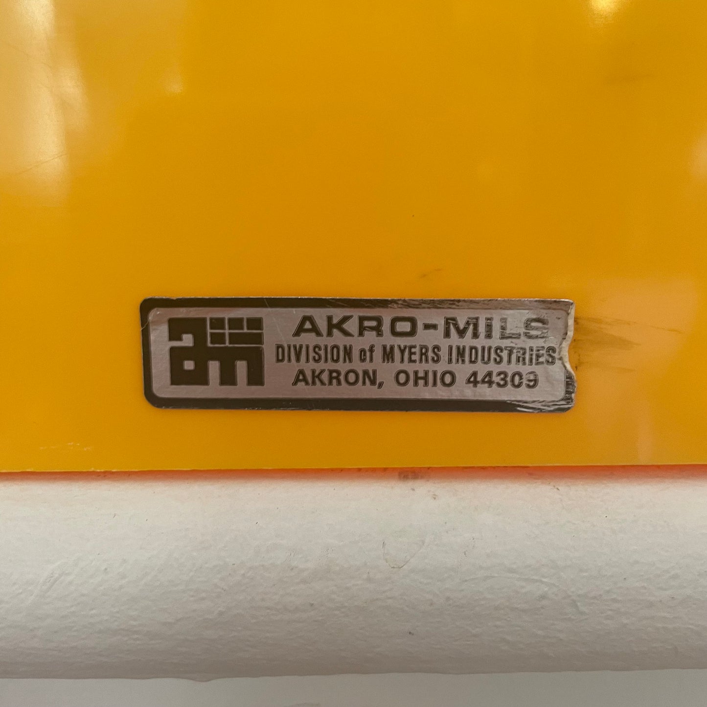 70's Mod Plastic File Cabinet - Akron Ohio