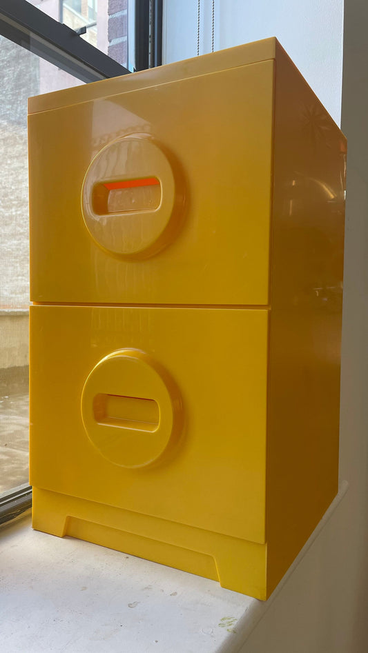 70's Mod Plastic File Cabinet - Akron Ohio