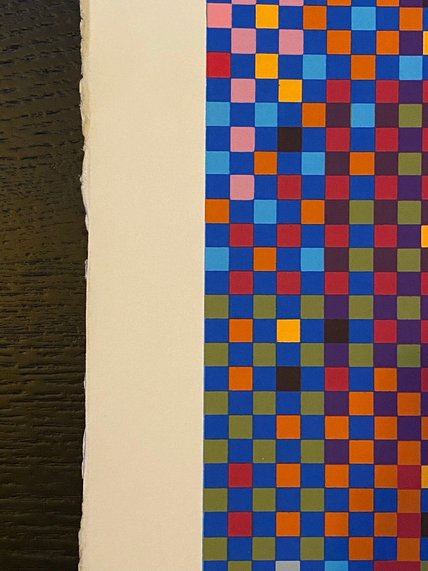 70's Serigraph Print - Tony Bechara "Cuernavaca" - Abstract Geometric Silkscreen - 1979 Op Art