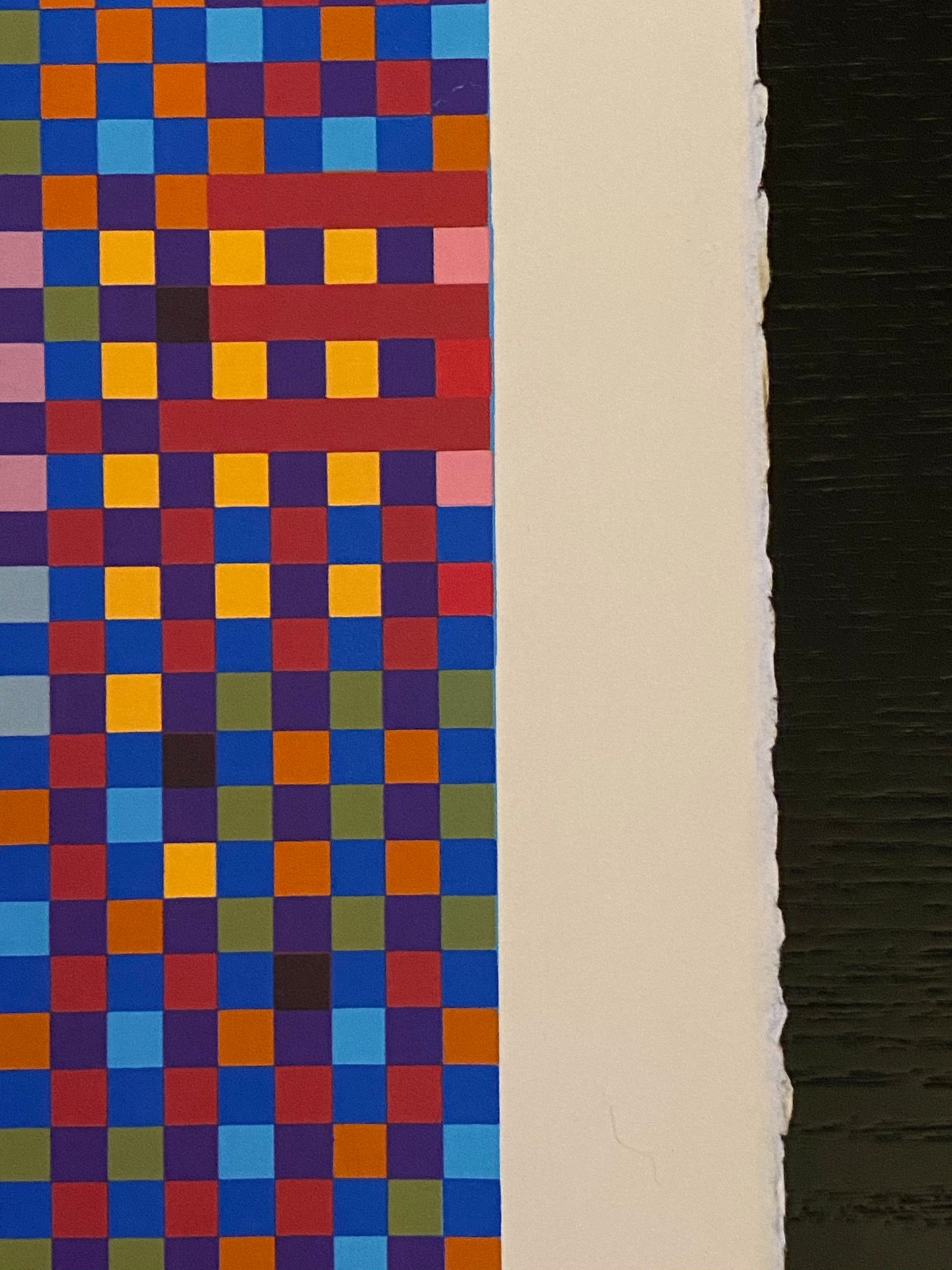 70's Serigraph Print - Tony Bechara "Cuernavaca" - Abstract Geometric Silkscreen - 1979 Op Art