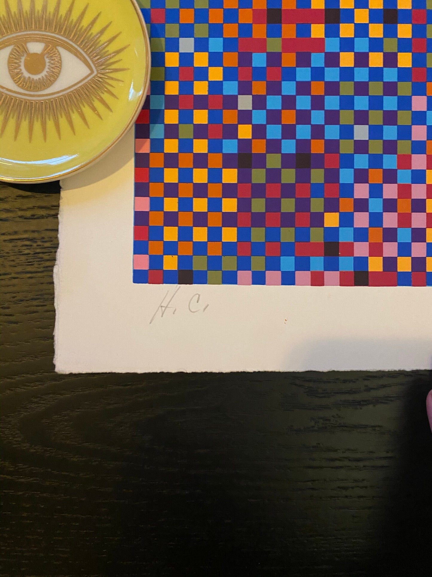 70's Serigraph Print - Tony Bechara "Cuernavaca" - Abstract Geometric Silkscreen - 1979 Op Art
