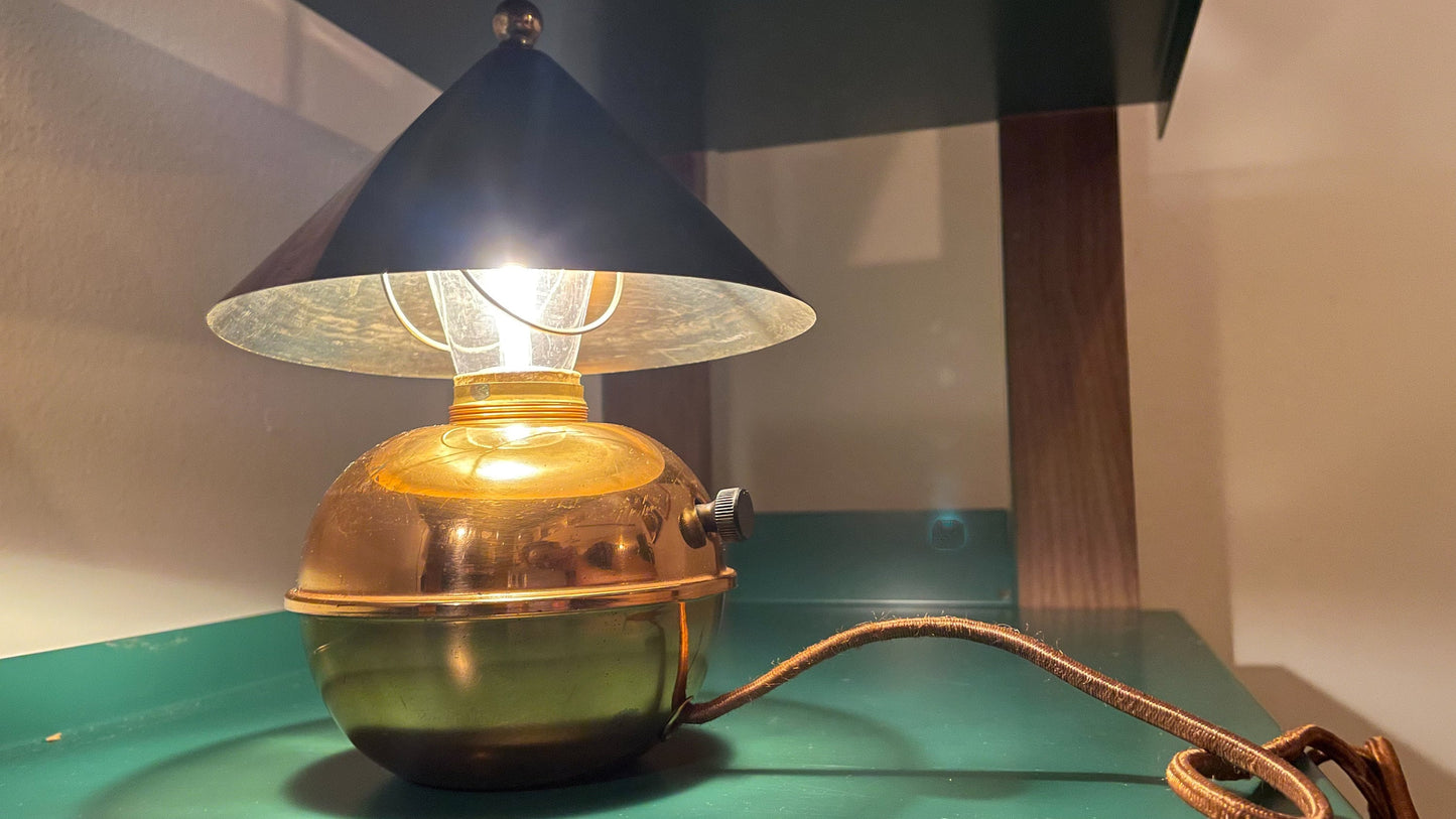 Glow Table Lamp - Chase Brass & Copper Co - Rare Vintage Lighting - Collector Piece