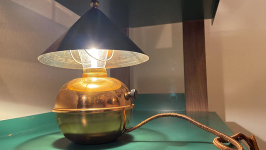 Glow Table Lamp - Chase Brass & Copper Co - Rare Vintage Lighting - Collector Piece