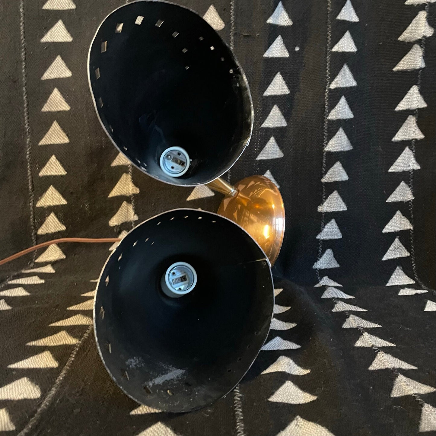 Pierced Aluminum Wall Mounted Lamp - Moe Lighting - 2 Adjustable Heads - Midcentury