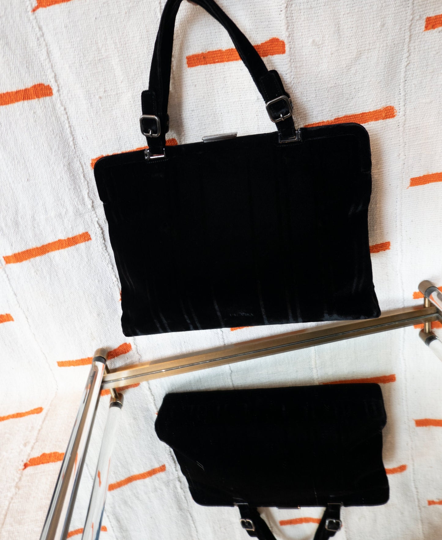 Black Velvet Prada Purse
