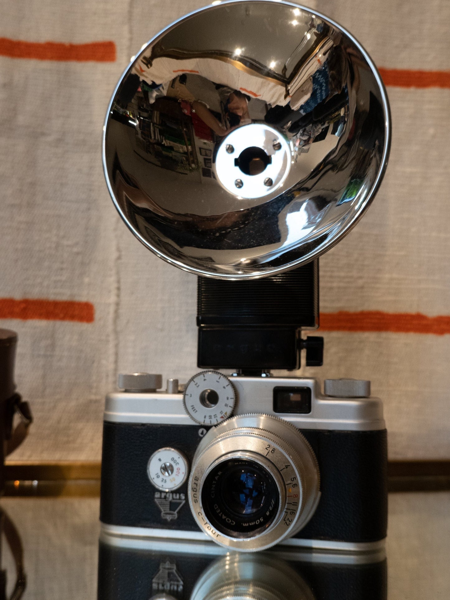 Argus C-Four Rangefinder Camera - Argus C-4 - 35mm Film Camera Vintage - With Flash & Leather Case