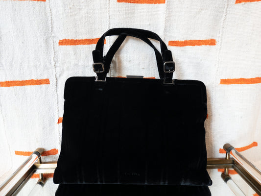 Black Velvet Prada Purse