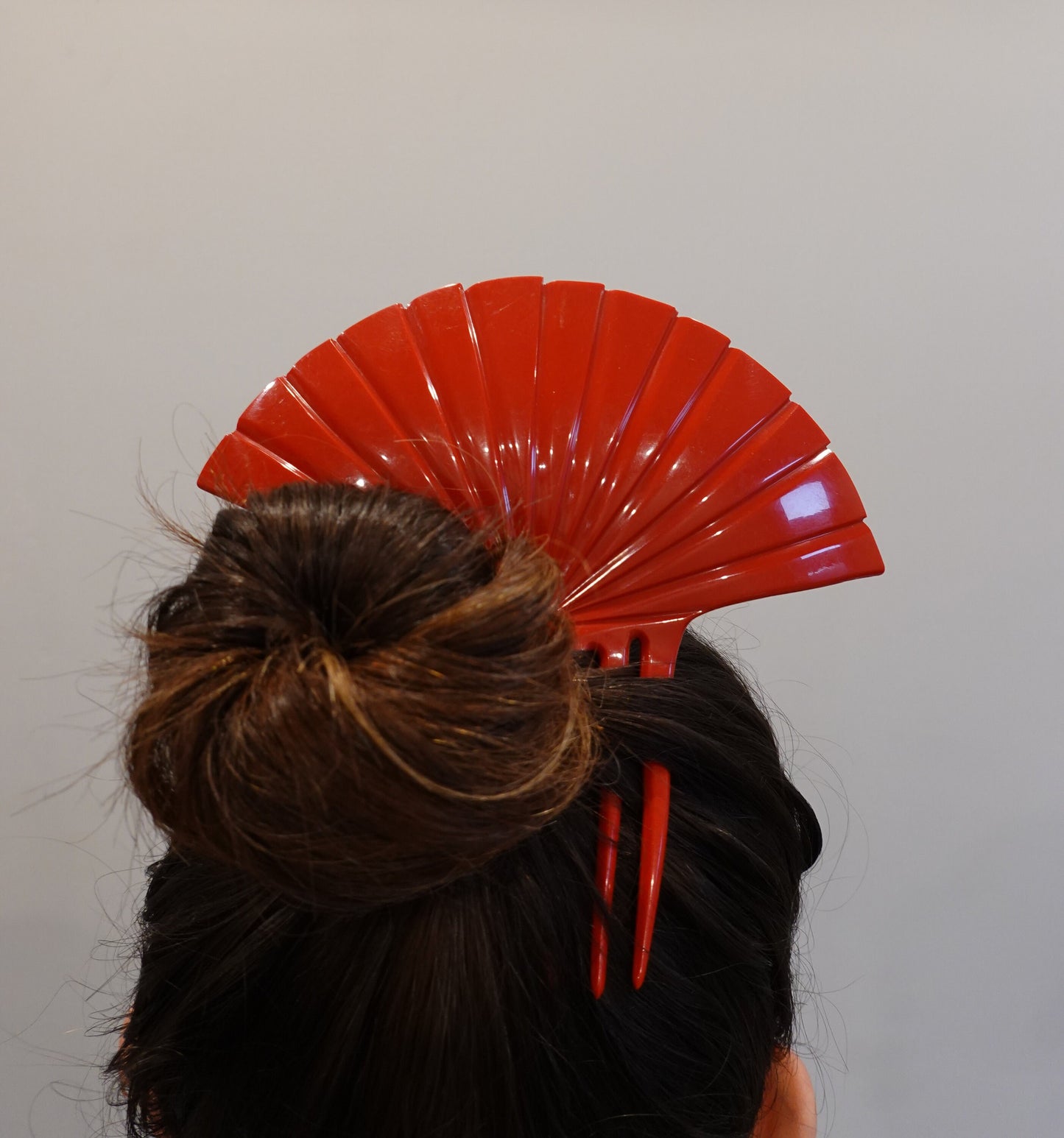 50's Statement Red Hair Comb - Vintage Hair Comb - Wedding Hair Comb