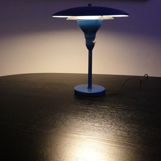 Space Age Flying Saucer Lamp - Vintage Metal Desk Lamp by MG Wheeler - Sight Light - Painted Lamp