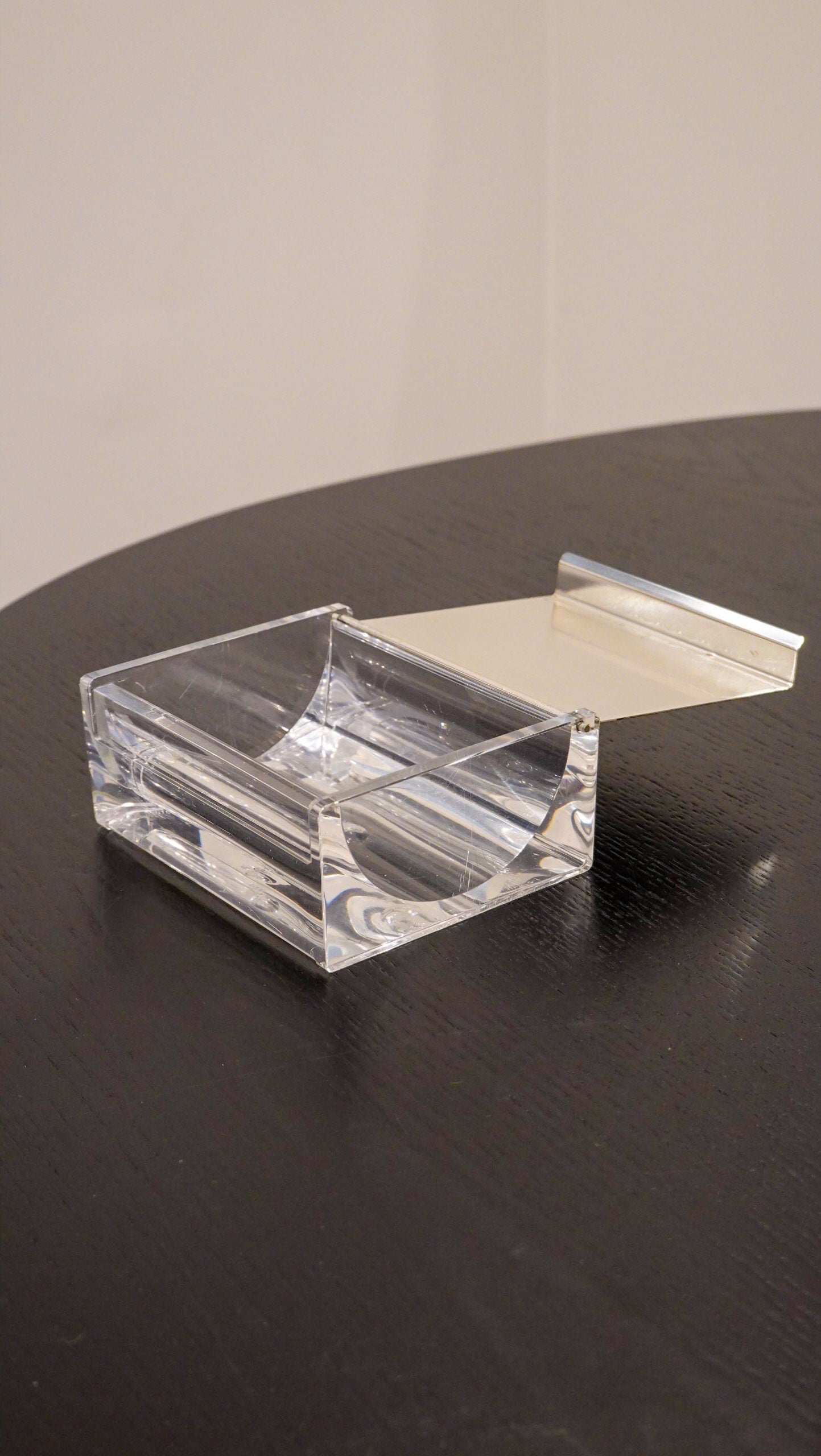 Art Deco Lucite & Silver Plated Box - Intricate Design - Cigarette Holder Trinket Dish - WMF