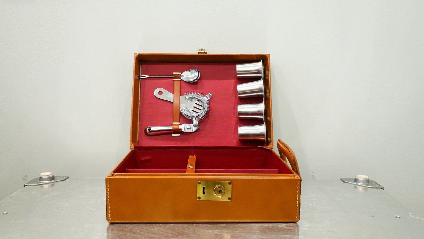 Vintage Travel Bar Kit - Mid-Century Modern