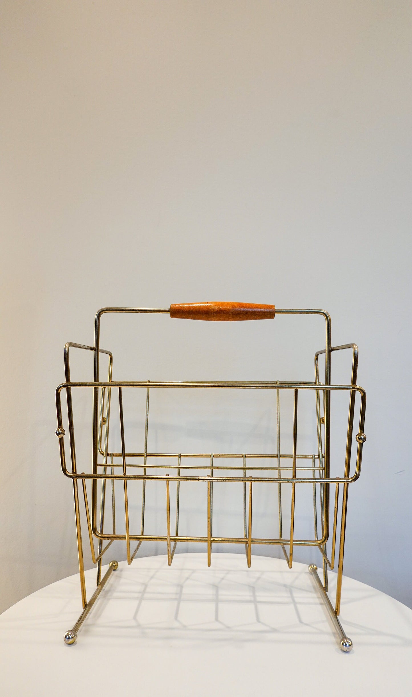 Magazine Rack Record Storage - Mid-Century Atomic Rack