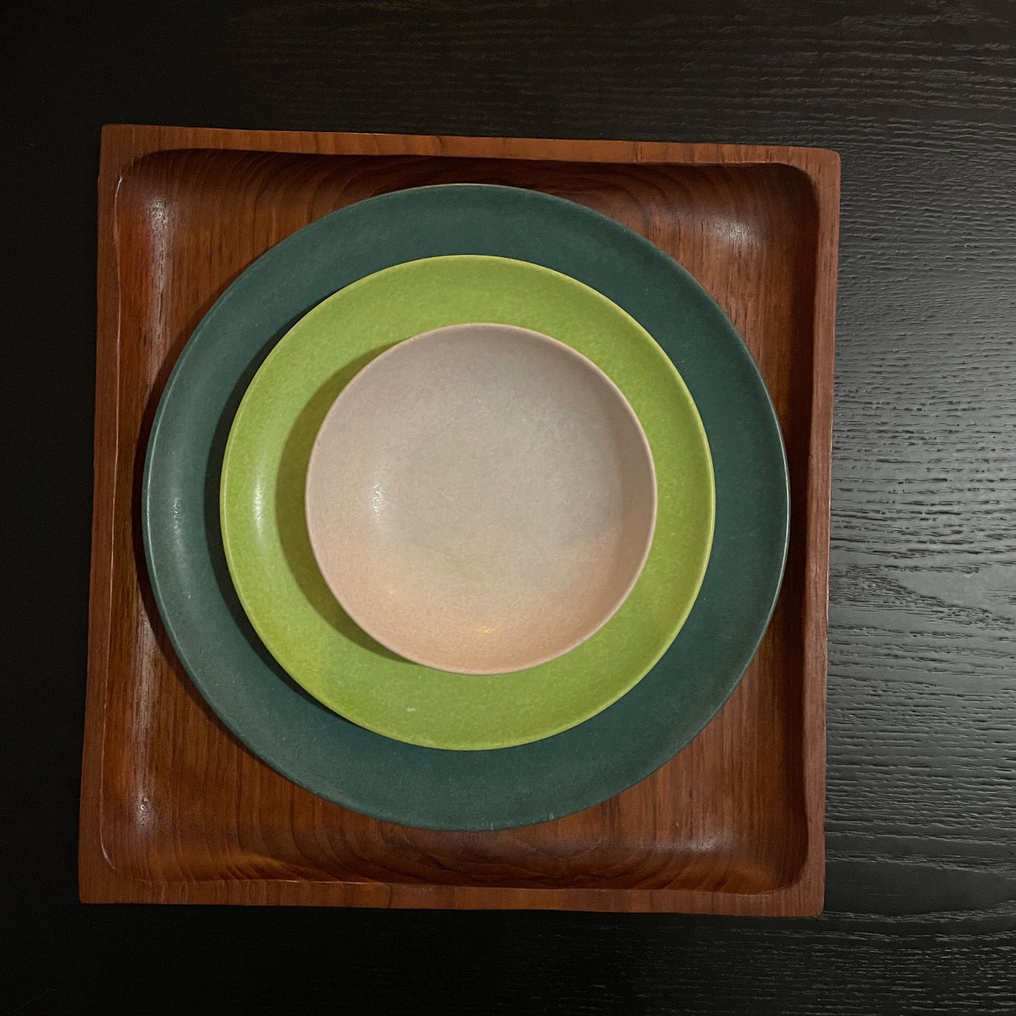 Vintage Teak Wood Trays - 1970s Design