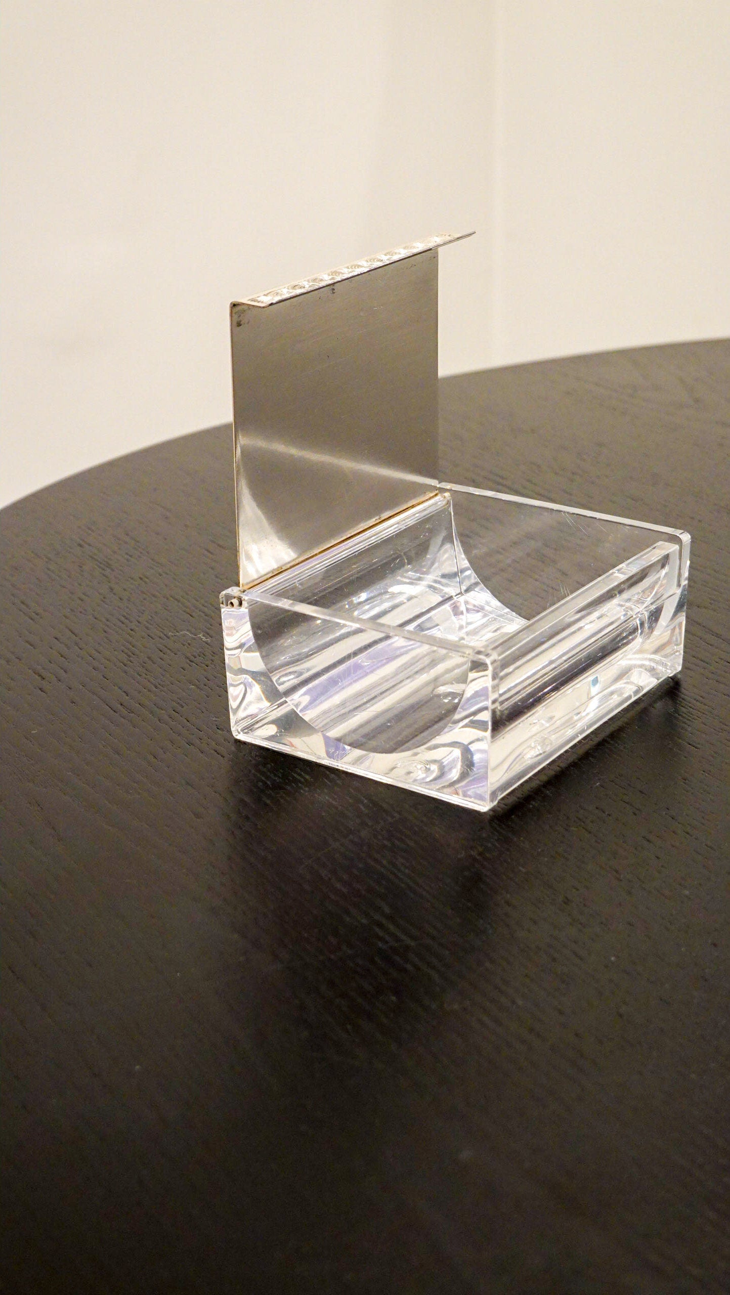 Art Deco Lucite & Silver Plated Box - Intricate Design - Cigarette Holder Trinket Dish - WMF