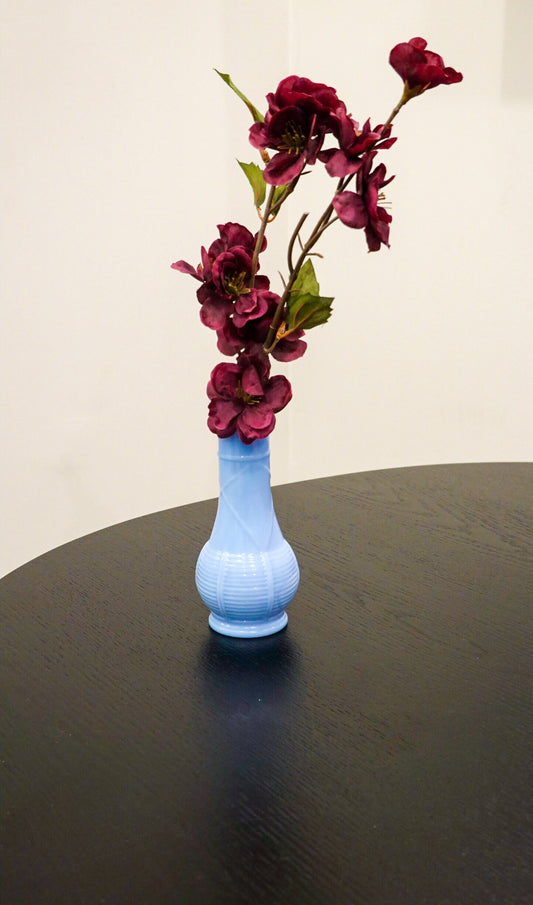 Bud Vase - Delphite Blue - Vintage 1970s - Pressed Glass Shaker