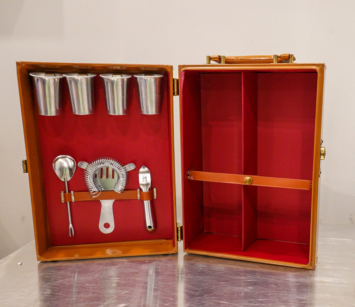 Vintage Travel Bar Kit - Mid-Century Modern
