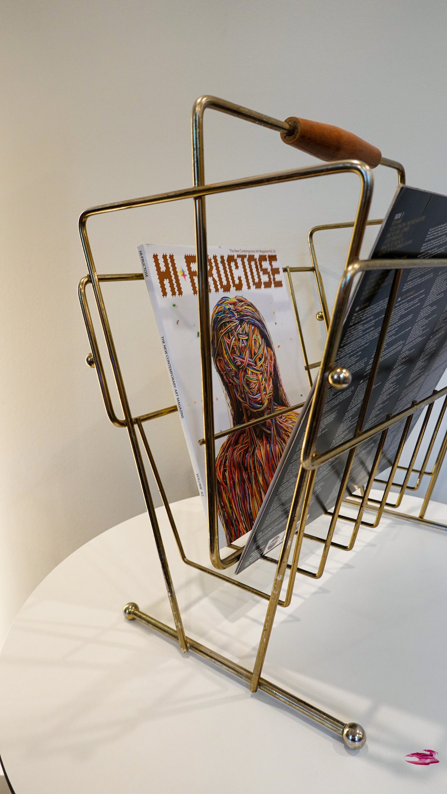 Magazine Rack Record Storage - Mid-Century Atomic Rack
