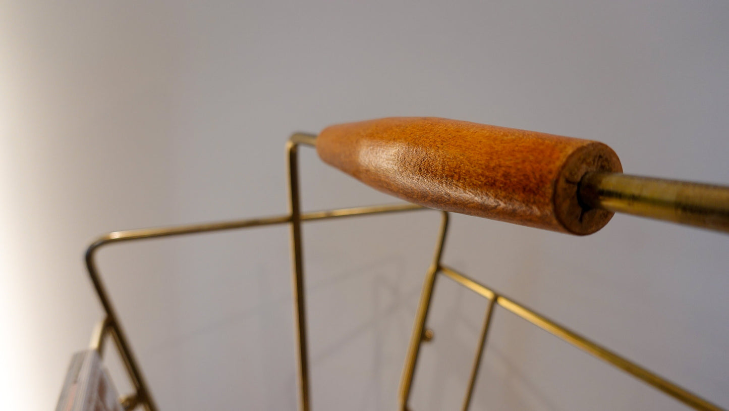 Magazine Rack Record Storage - Mid-Century Atomic Rack