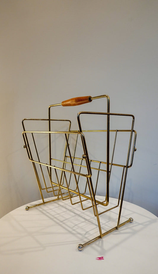 Magazine Rack Record Storage - Mid-Century Atomic Rack