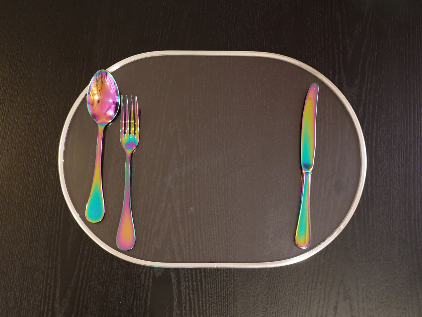 RESERVED Vintage Clear Acrylic Placemats - Lucite Table Wear - 1980s Home