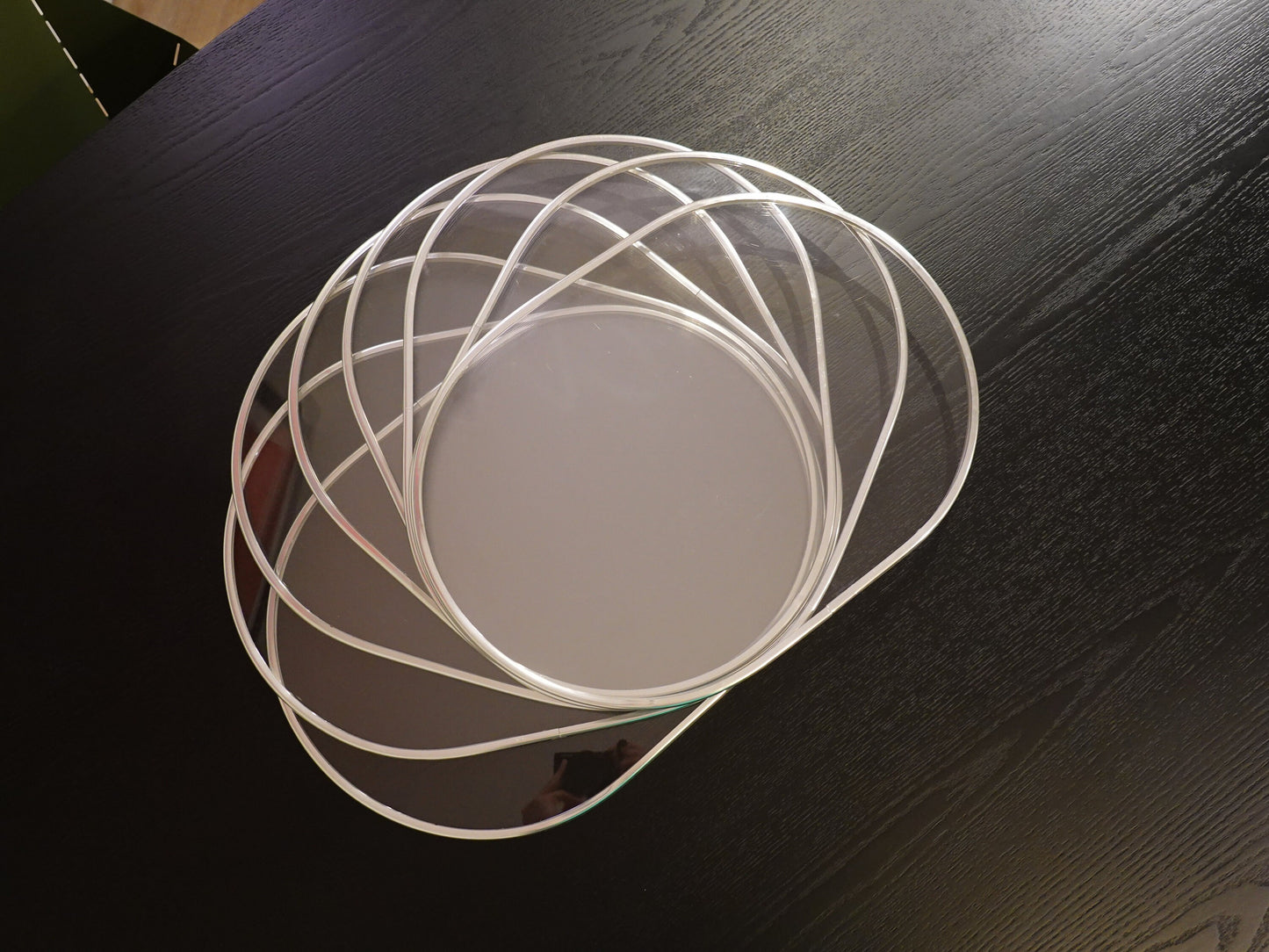 RESERVED Vintage Clear Acrylic Placemats - Lucite Table Wear - 1980s Home