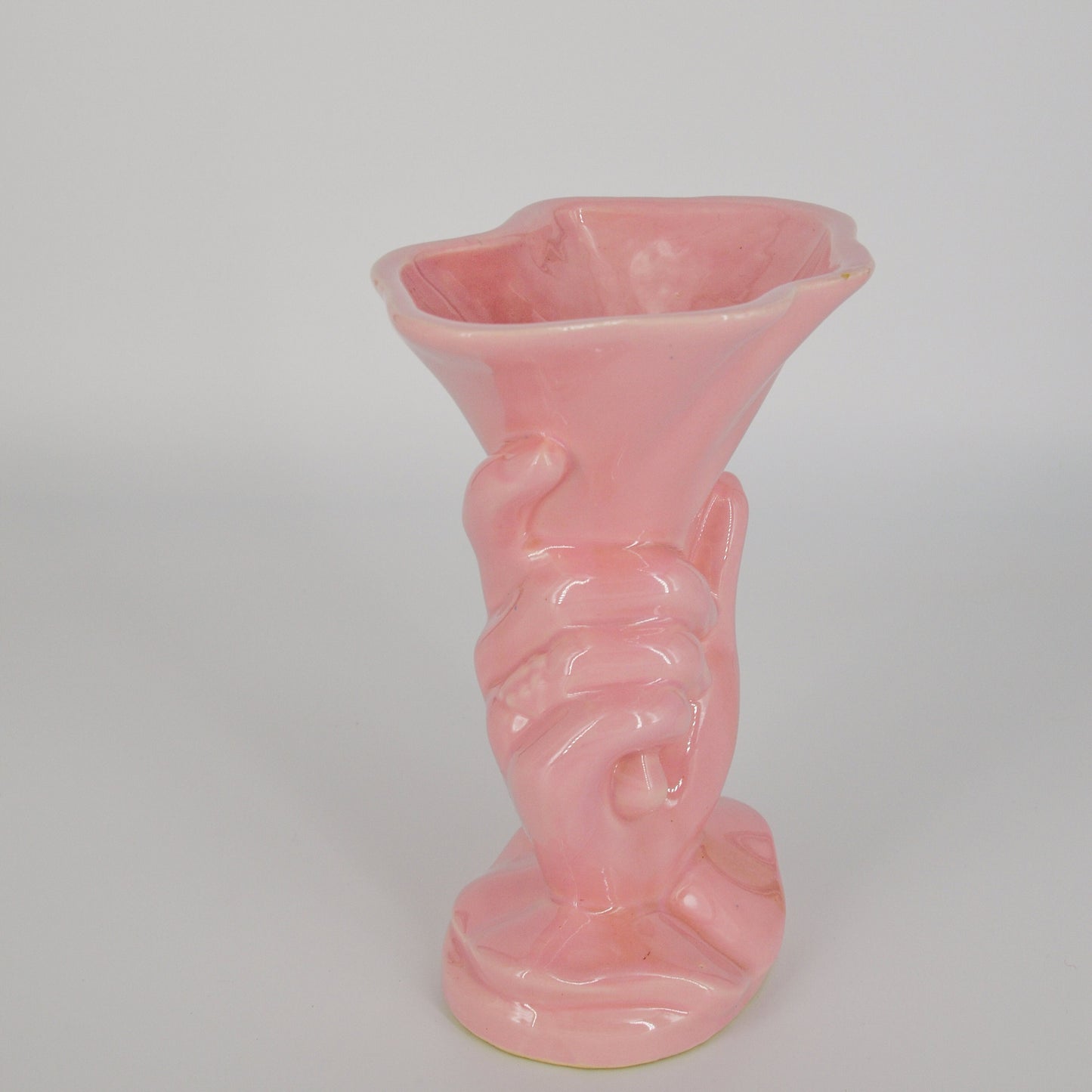 40's Vase - Late Art Deco - Hull USA Ceramic Vase - Pastel Vase, Feminine Vase - Art Glass