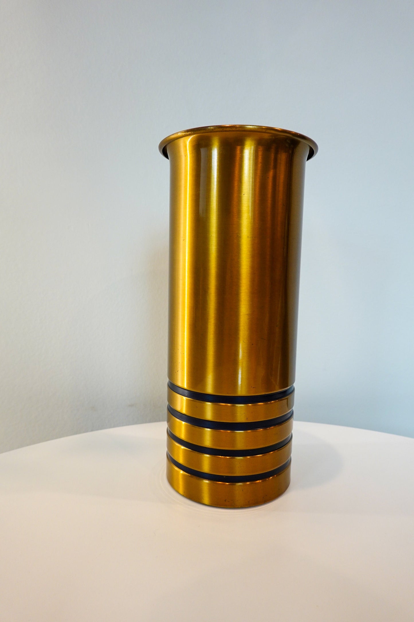 Chase Brass Vase - Von Nessen Design - Chase Brass and Copper Co. - Machine Age Vase - Art Deco Vase