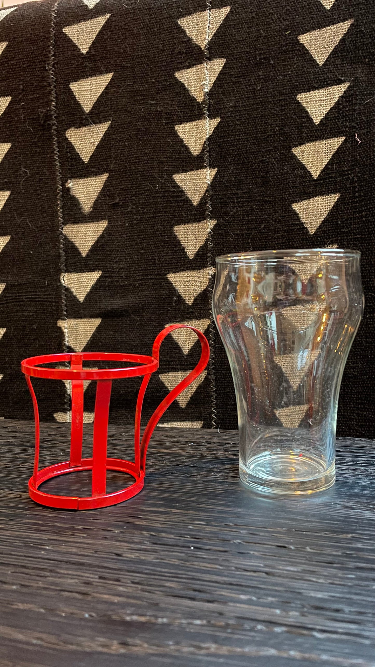 70's Bright Metal Cage Glass Cups - Vintage Soda Fountain Glasses - Rainbow Glassware - Libbey Glass