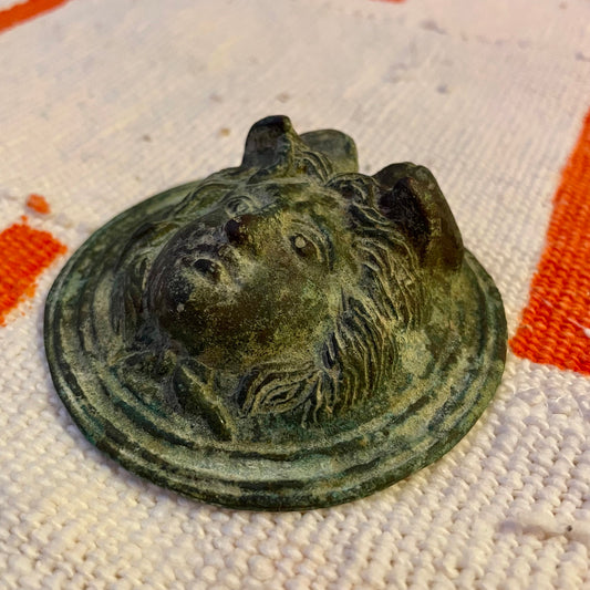Medusa Pendant - Cast Iron Medusa Home Decor - Small Medusa Relief - Architectural Salvage - Vintage Metal Medallion - Garden Decor