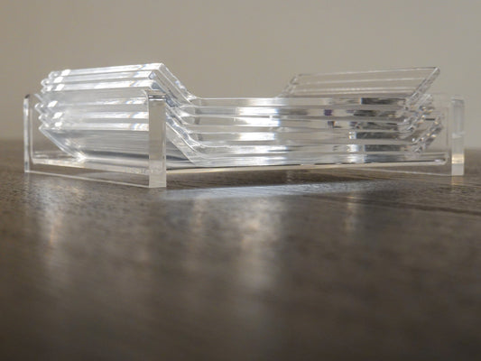 Vintage Acrylic Lucite Tray Set - Stacking Lucite Tray Set - Versatile Acrylic Tray Set - MCM Home Decor - Display Tray Set