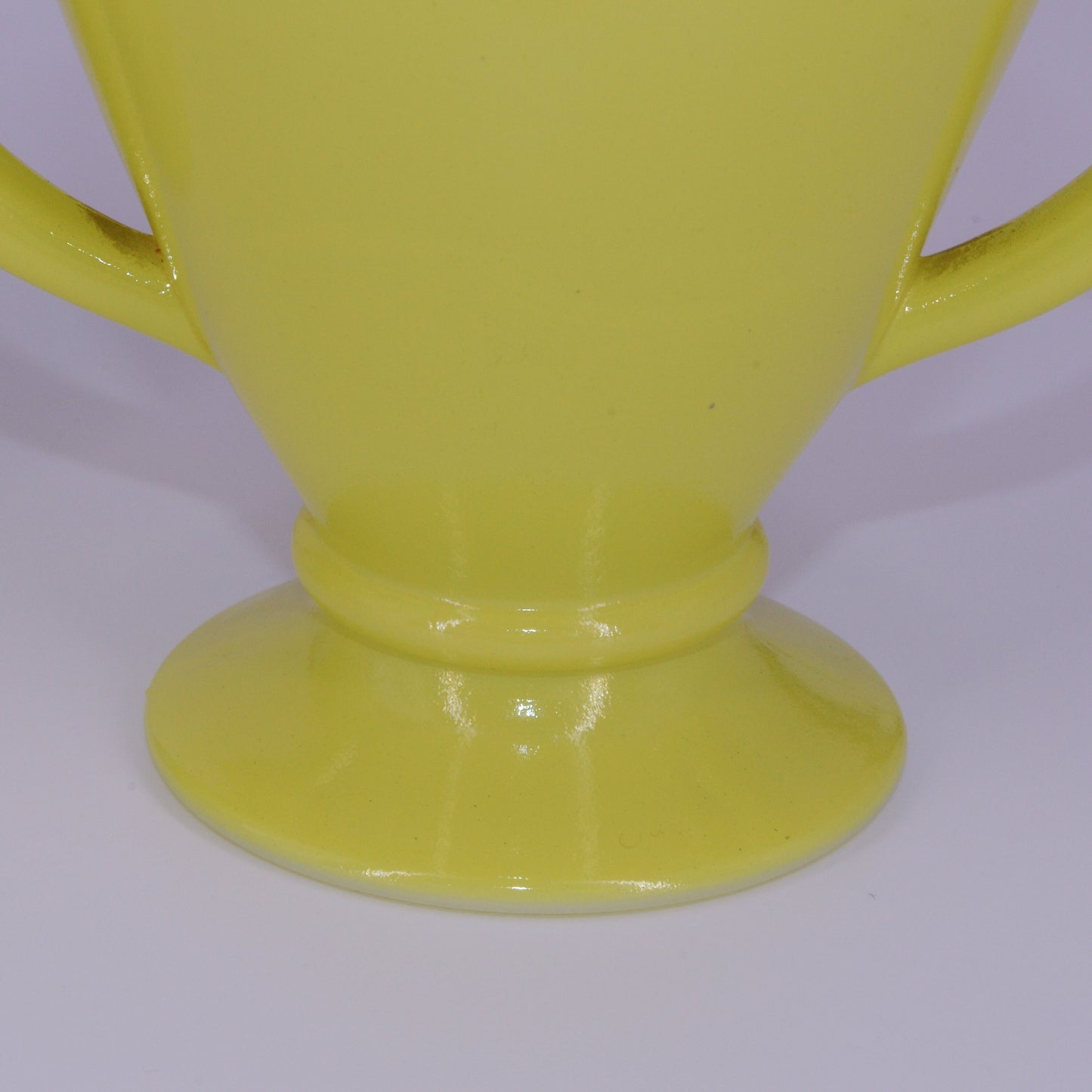 Sunny Yellow Vintage 1950's Creamer, Sugar, Mug & Saucer Set - Hazel Atlas Glass "Ovide" - Vintage Kitchenware - Lemon Yellow Coffee Set