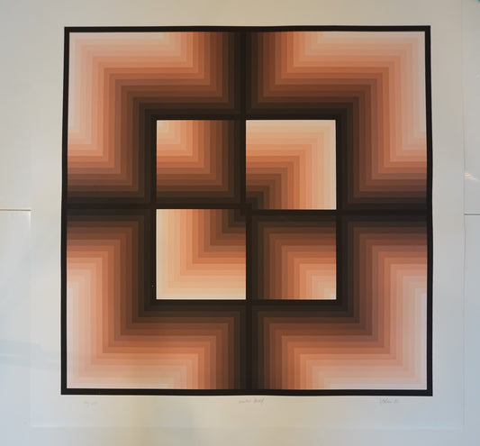 Jurgen Peters Window Motif Serigraph Silkscreen Print, 1982 - Numbered 122/250