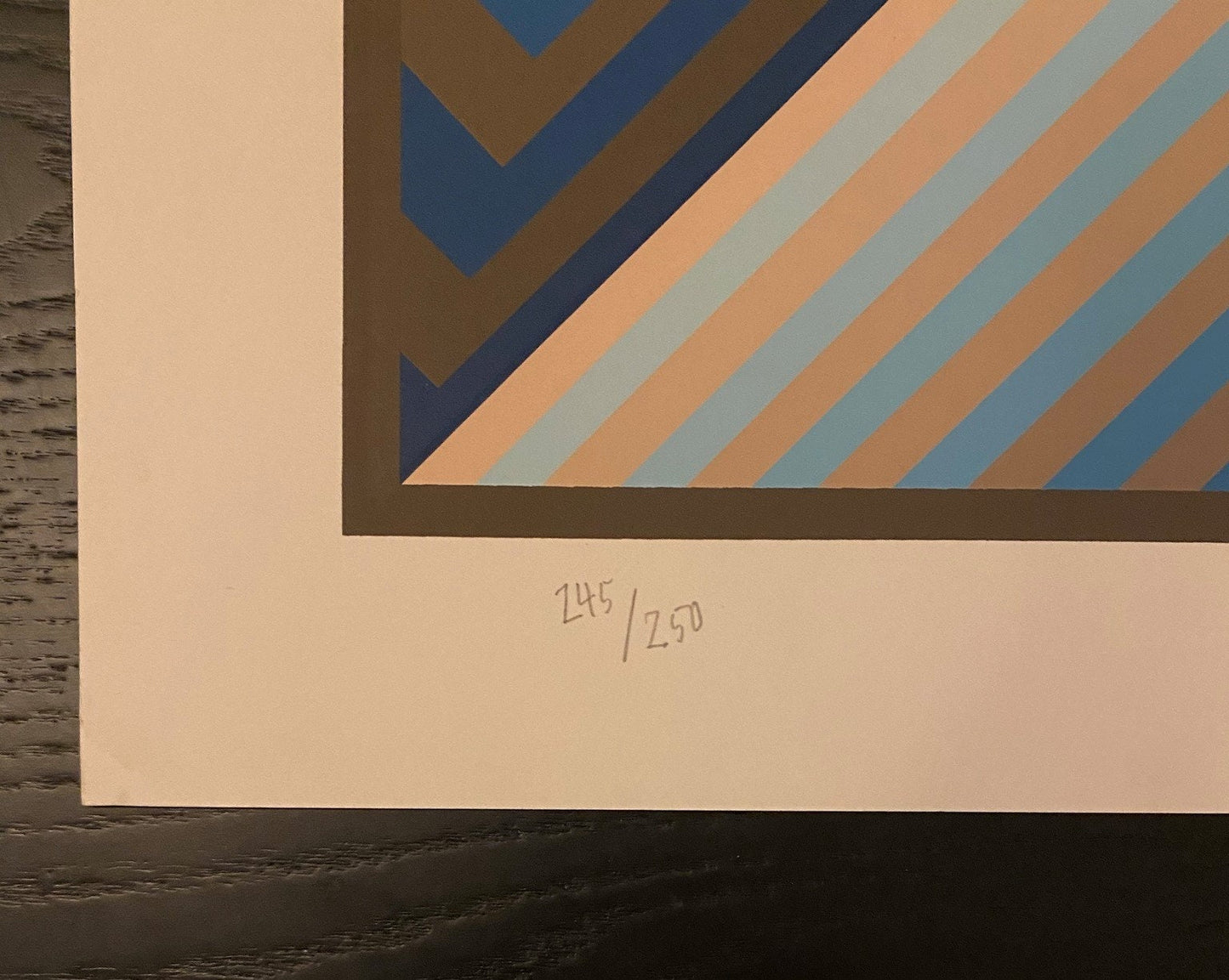 Op Art Serigraph by Jurgen Peters, "Pinwheel" - Numbered 245/250 - 1980