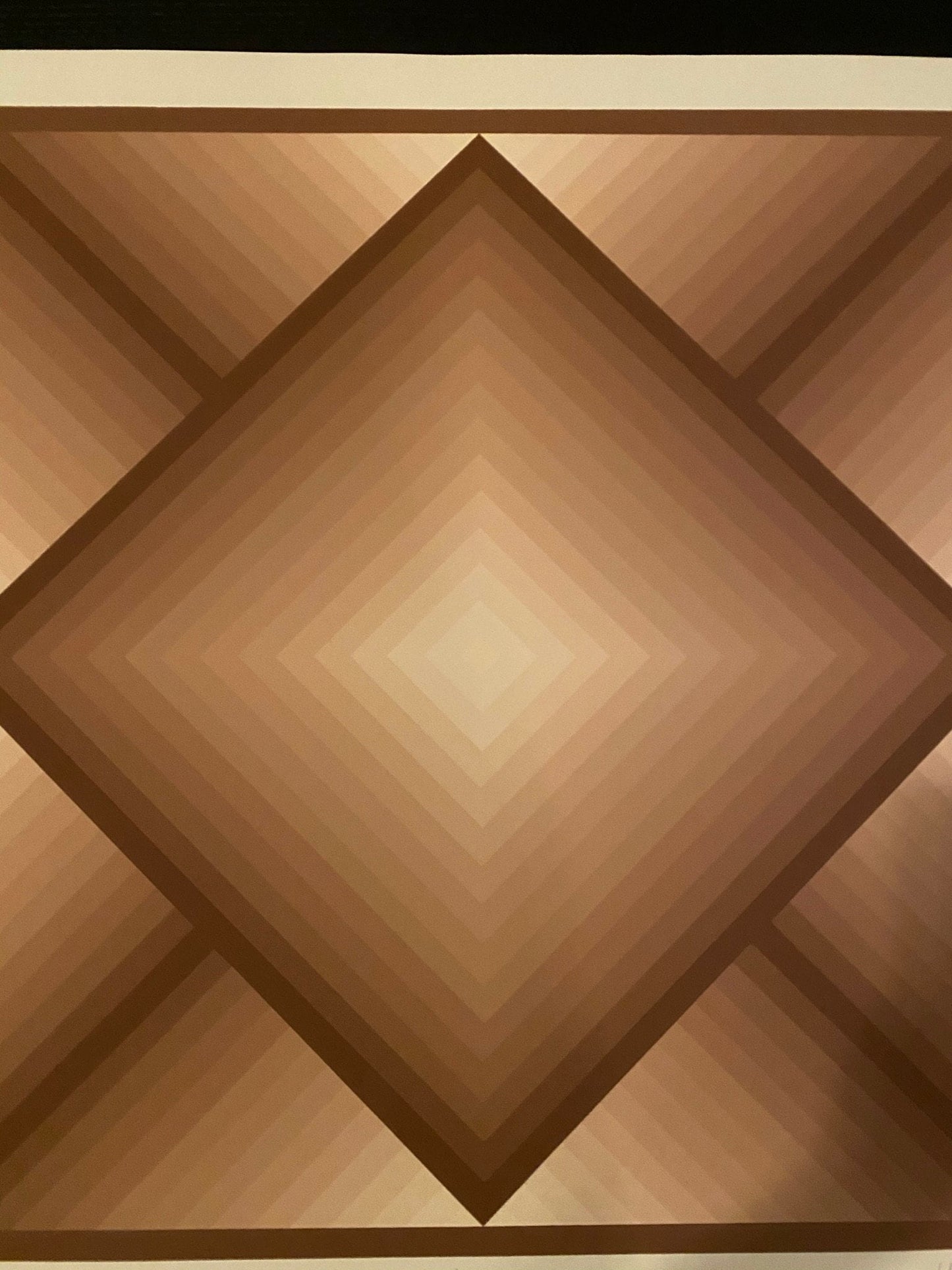 Op Art Serigraph by Jurgen Peters, "Diamond" - Numbered 179/200 - 1977 - Silkscreen Print