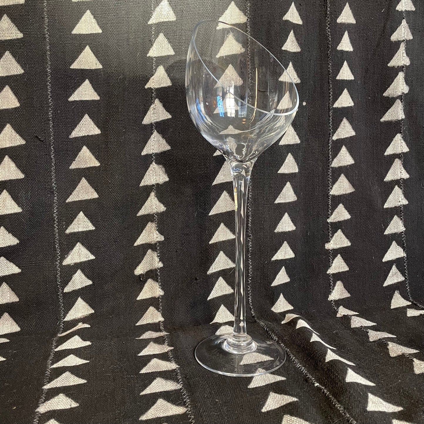 Tall Glass Bowl on Stem - Super Tall Glass Candle Holder - MCM