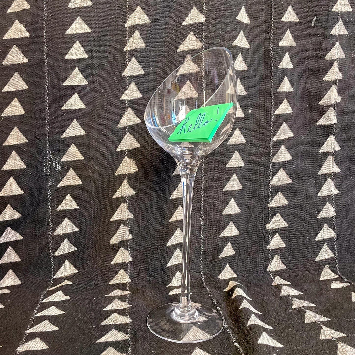 Tall Glass Bowl on Stem - Super Tall Glass Candle Holder - MCM