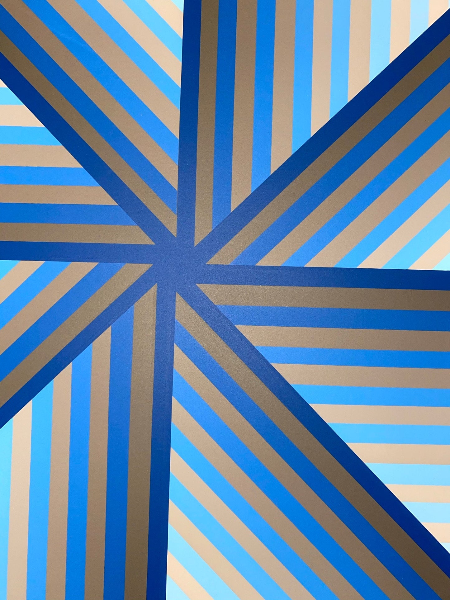 Op Art Serigraph by Jurgen Peters, "Pinwheel" - Numbered 245/250 - 1980