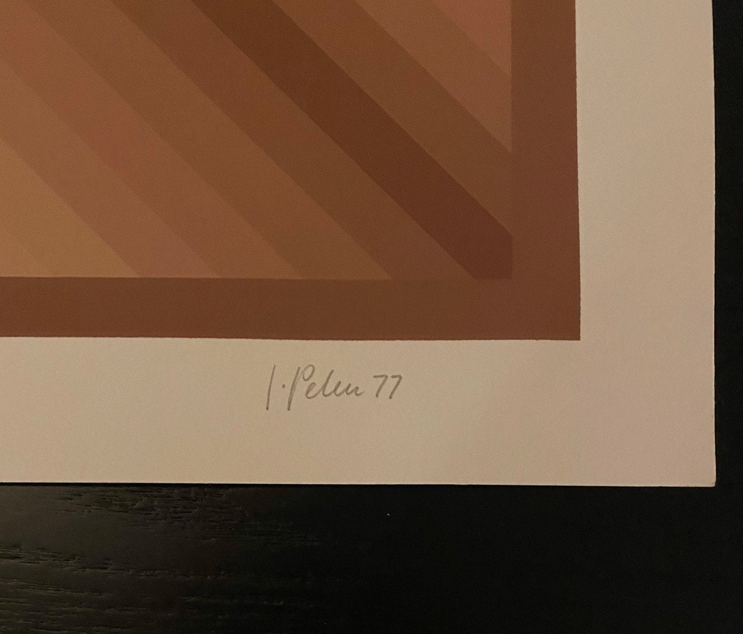 Op Art Serigraph by Jurgen Peters, "Diamond" - Numbered 179/200 - 1977 - Silkscreen Print
