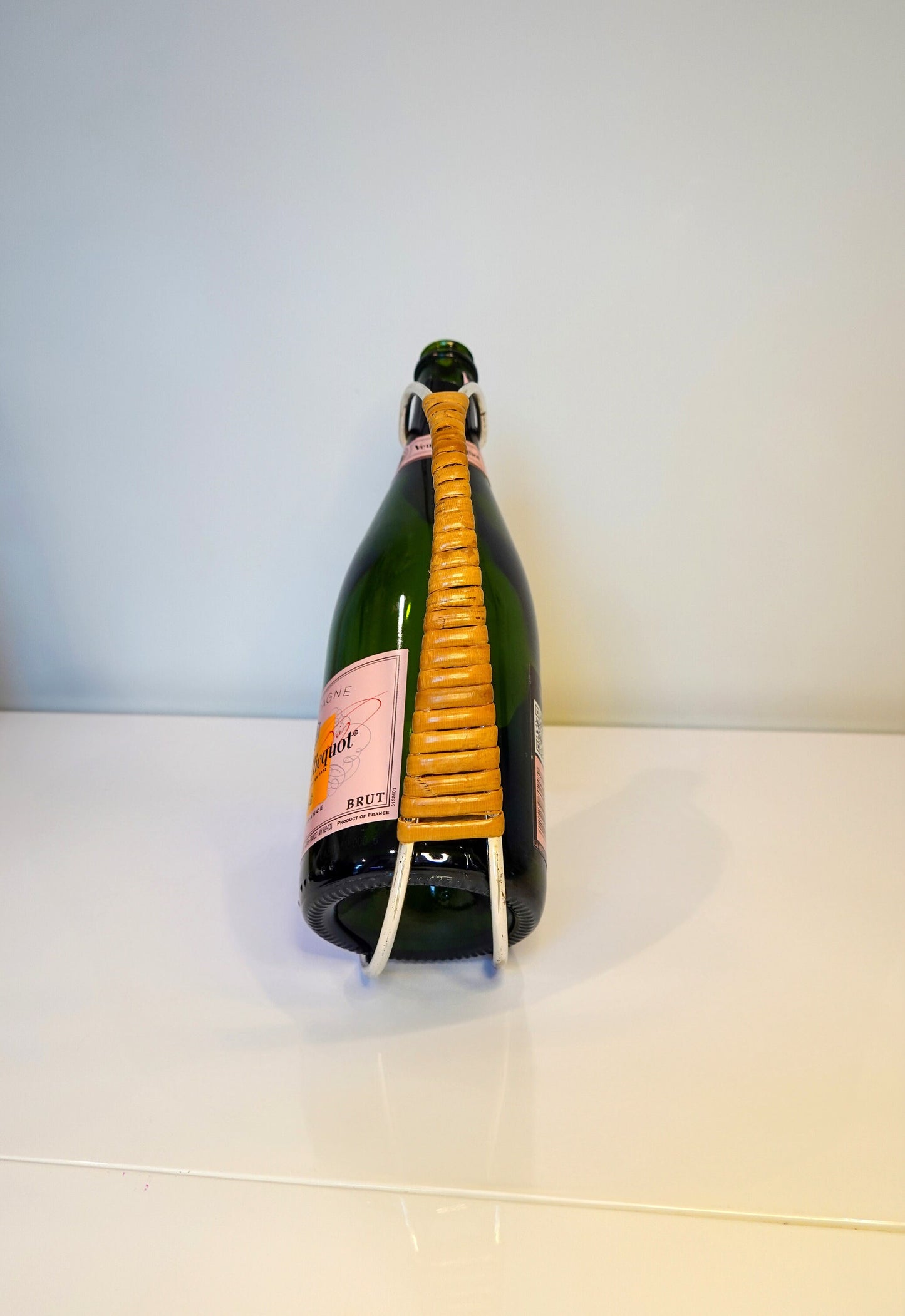 70s - 80's Bottle Holder in Carl Aubock Style - Space Age Kitchen Decor - Champagne, Wine Serving