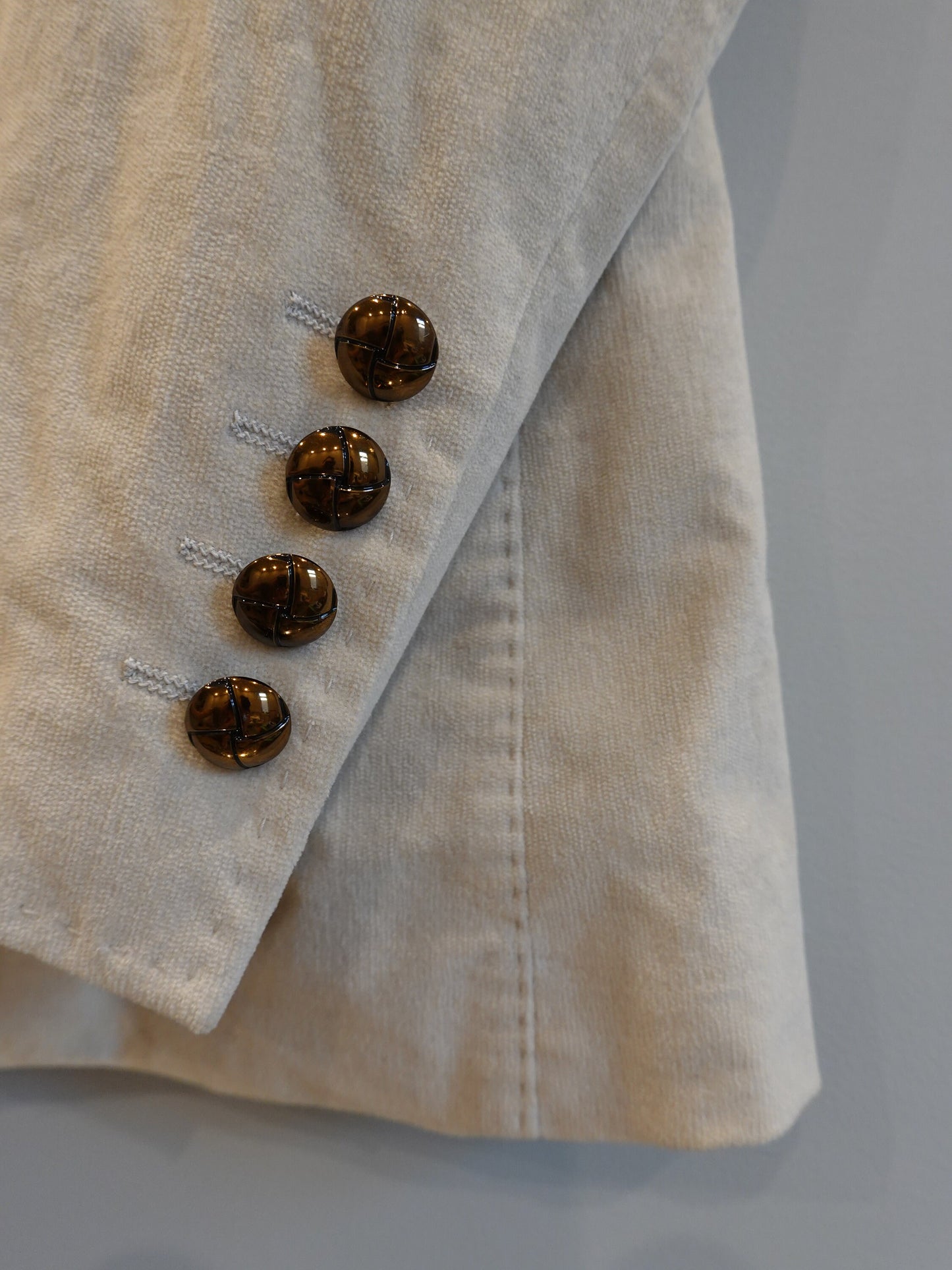 Vintage Dolce & Gabbana Single Breasted Blazer - Beige Cotton - Small or Medium