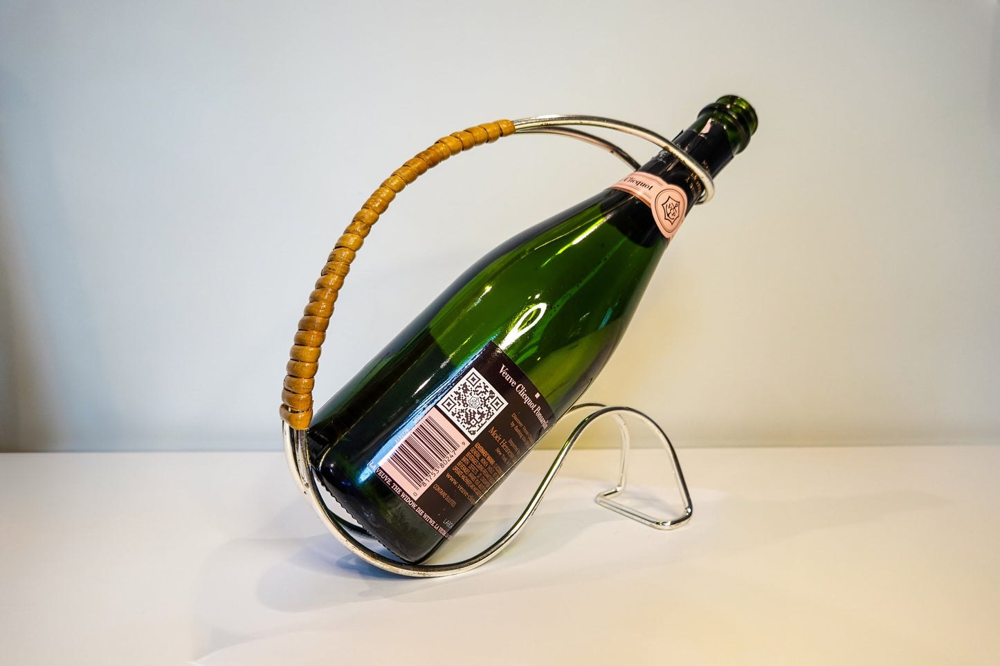 70s - 80's Bottle Holder in Carl Aubock Style - Space Age Kitchen Decor - Champagne, Wine Serving