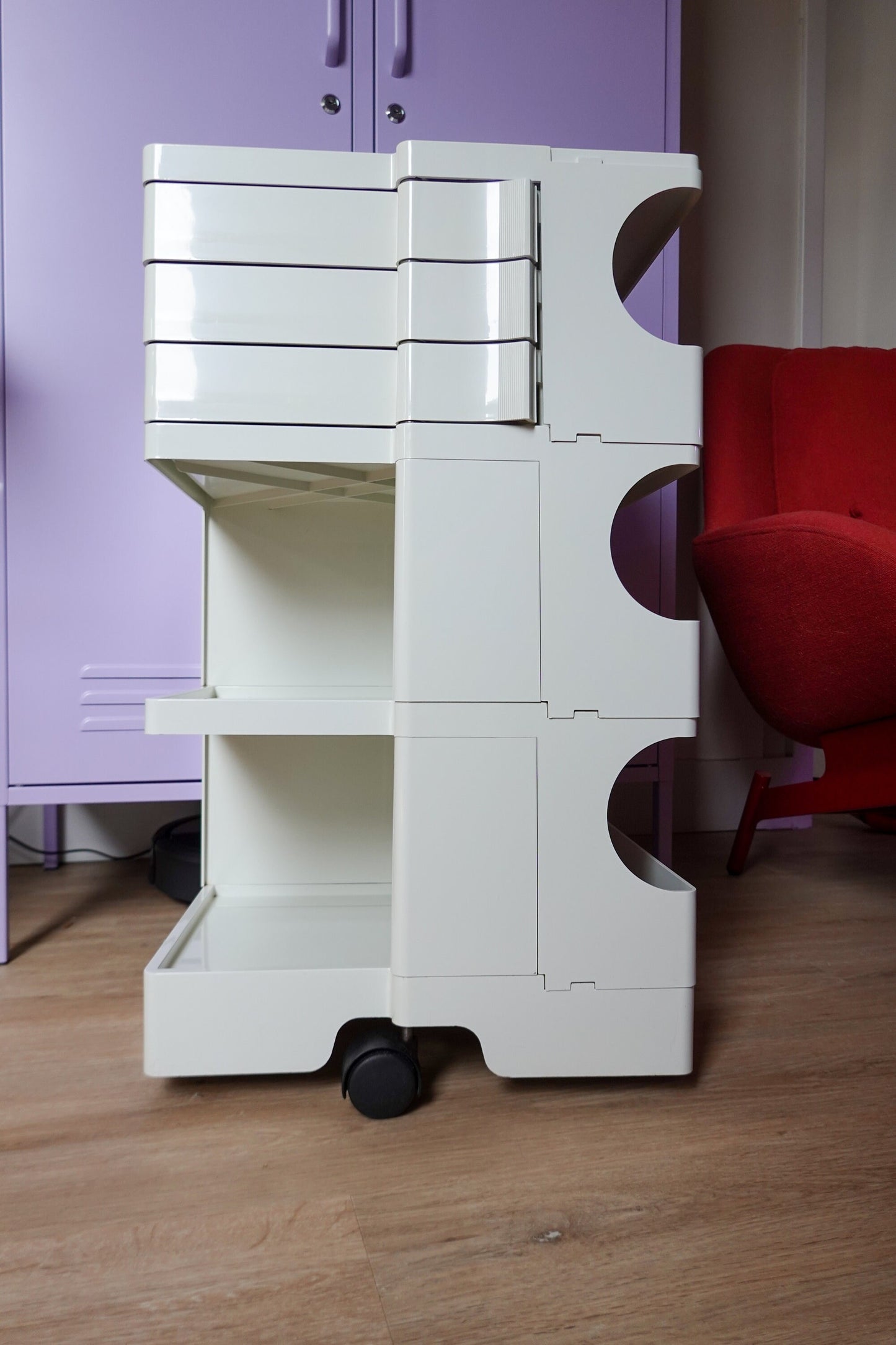 Space Age Vintage Joe Colombo Boby Storage Trolley - Bieffeplast Italy - 1970s MCM Plastic Storage