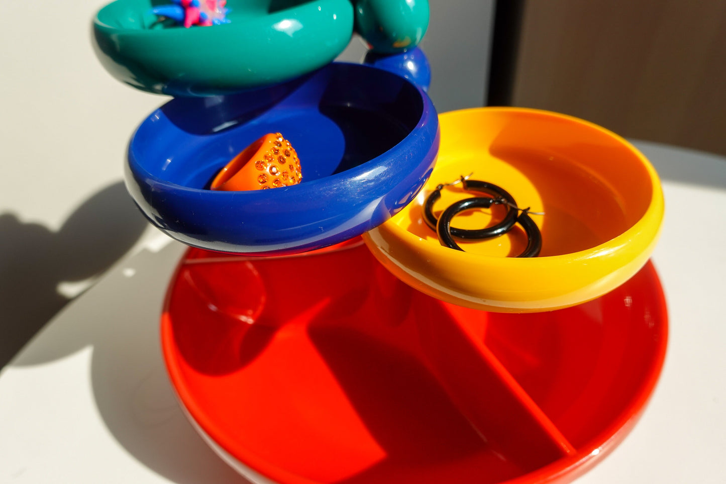 Emsa Snack Tower - Space Age Design - Mid-Century West German Design - Round Tabletop Storage - Early 1970's Design