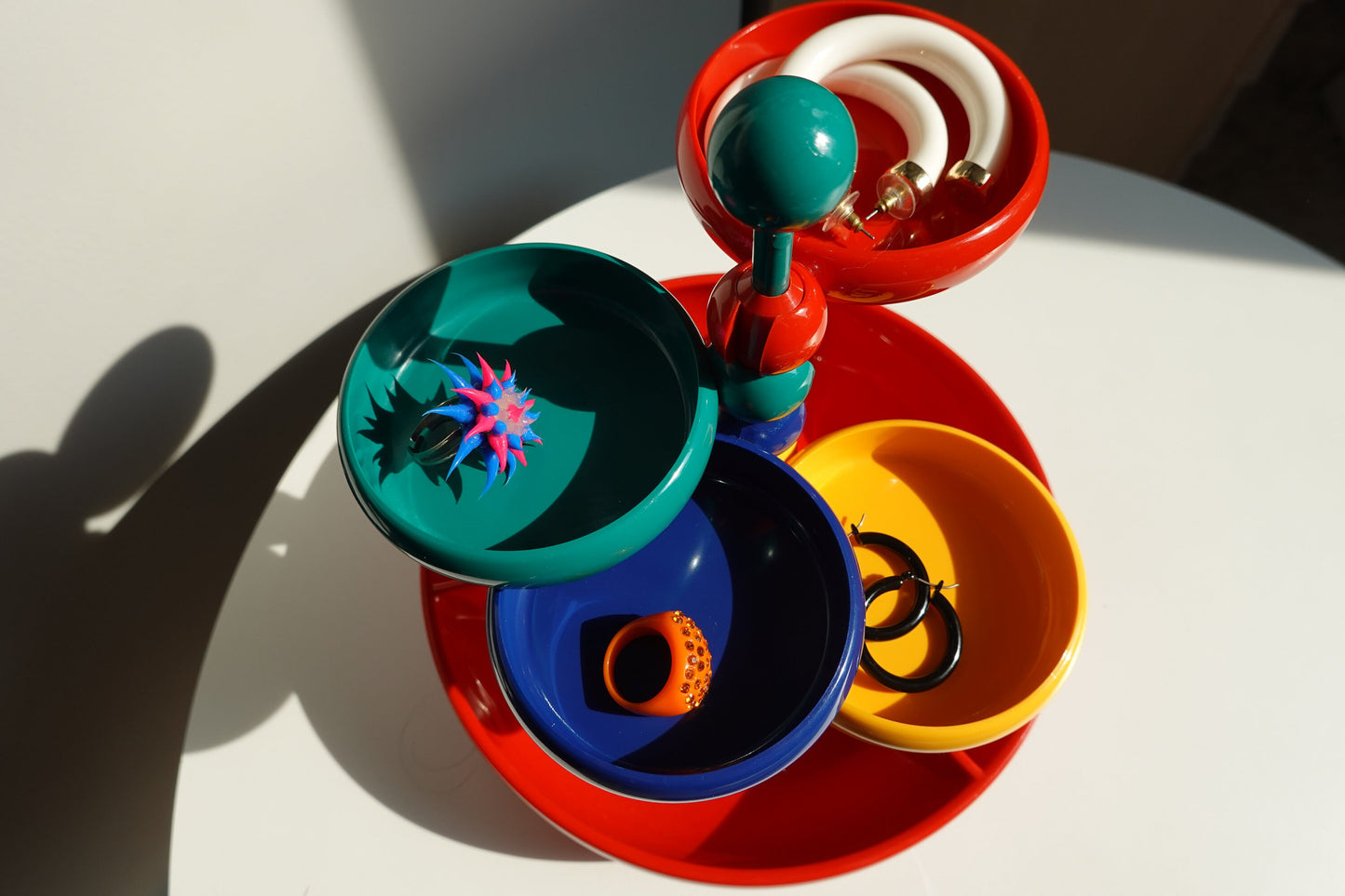 Emsa Snack Tower - Space Age Design - Mid-Century West German Design - Round Tabletop Storage - Early 1970's Design
