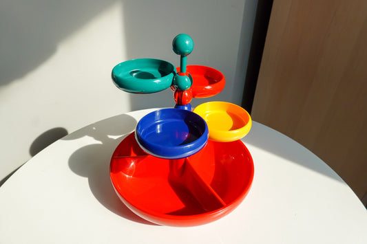 Emsa Snack Tower - Space Age Design - Mid-Century West German Design - Round Tabletop Storage - Early 1970's Design
