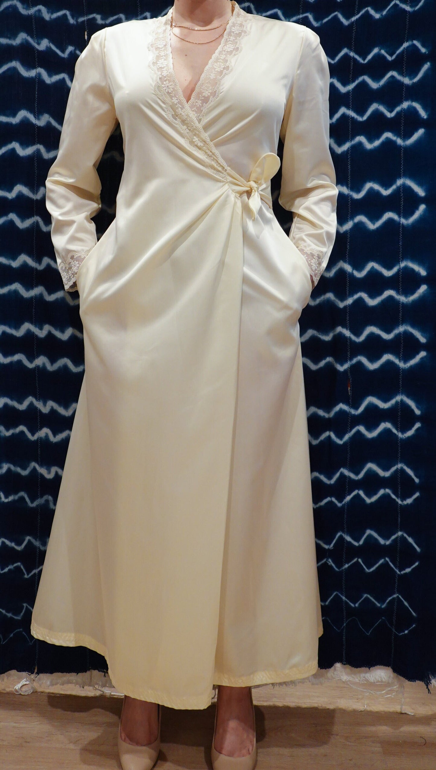 Vintage Christian Dior Silky and Lace Robe