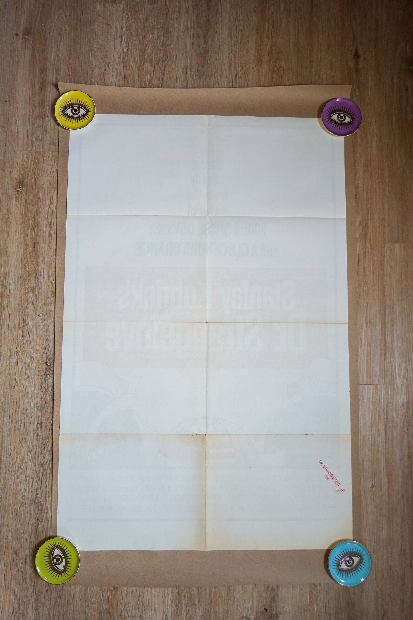 RESERVED - Dr. Strangelove by Stanley Kubrick - 1972 Original Movie Film Poster Lithograph - Early Movie Poster Print